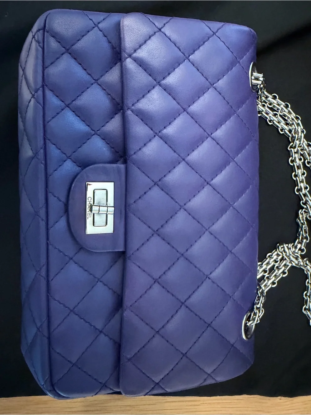 Authentic Purple CHANEL 2.55 Reissue - Lambskin FULL INCLUSION